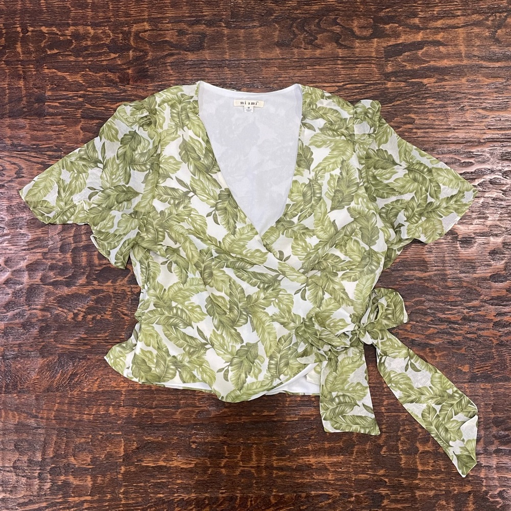 Francesca’s Tropical Wrap Top